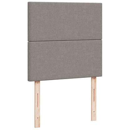 Struttura Letto Pouf con Materasso Tortora 90x200 cm in Tessuto