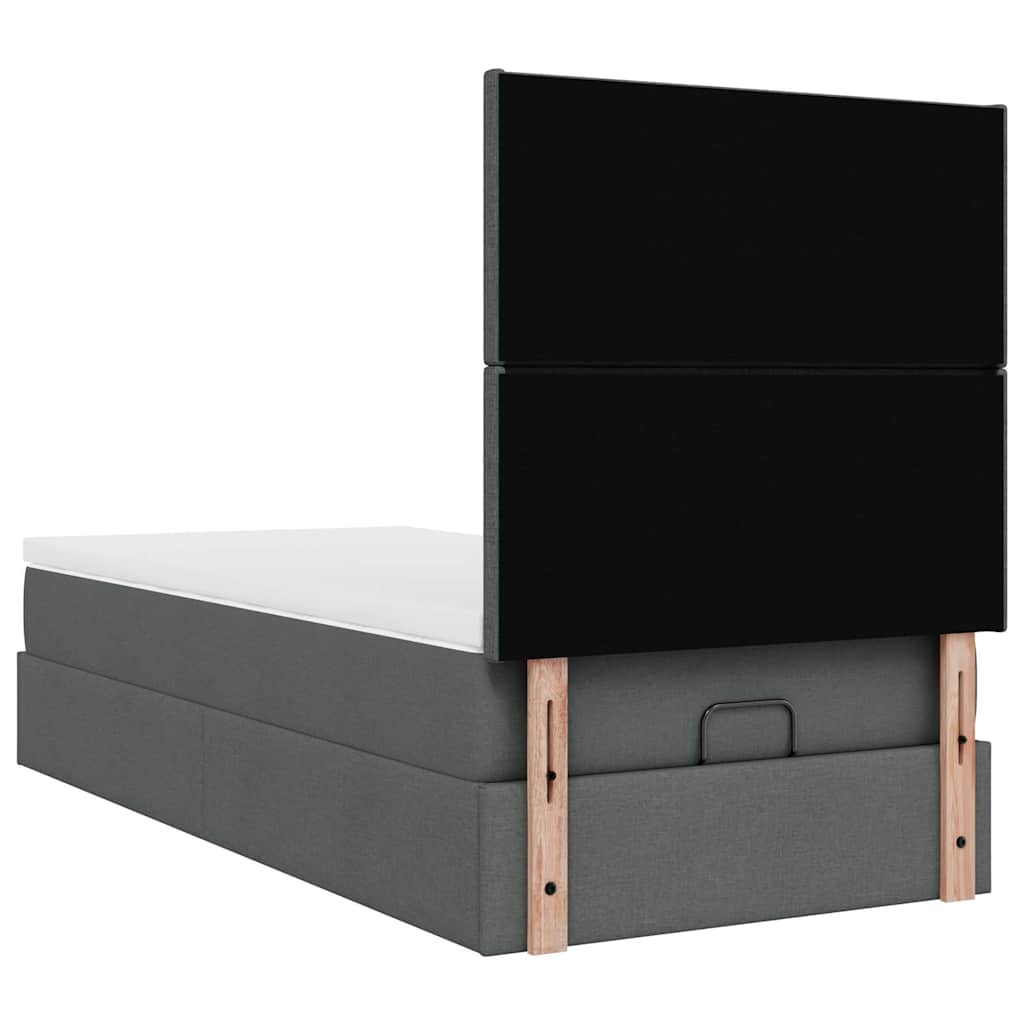 Struttura Letto Pouf con Materasso 100x200 cm in Tessuto