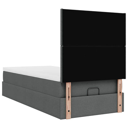 Struttura Letto Pouf con Materasso 100x200 cm in Tessuto