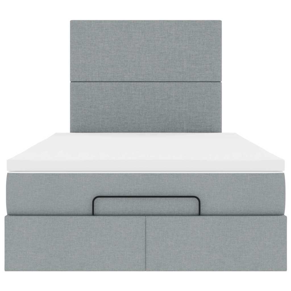 Struttura Letto Pouf con Materasso 120x190 cm in Tessuto
