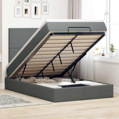 Struttura Letto Pouf con Materasso 80x200 cm in Tessuto