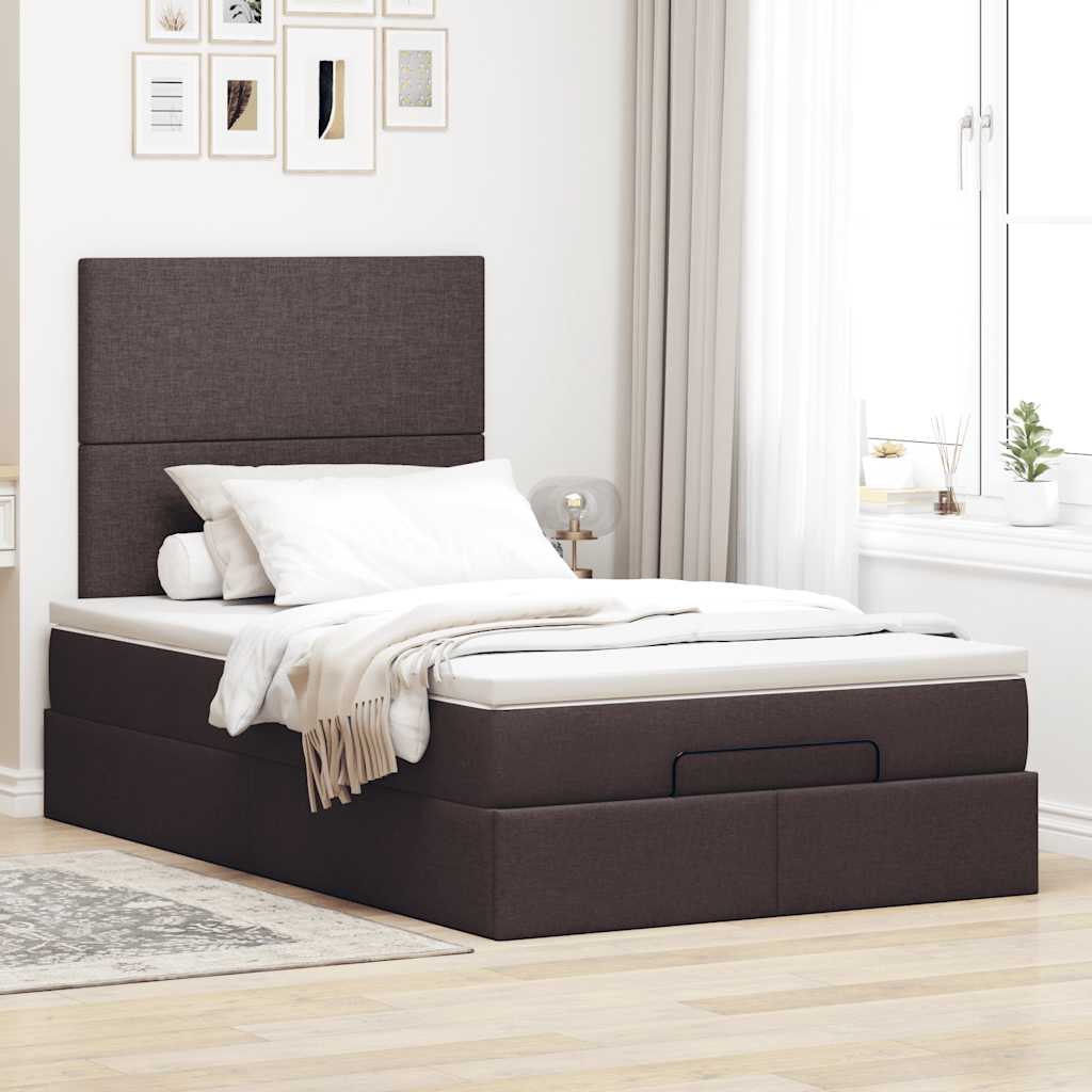 Struttura Letto Pouf con Materasso 80x200 cm in Tessuto | homemem39