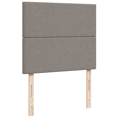 Struttura Letto Pouf con Materasso Tortora 120x190 cm Tessuto