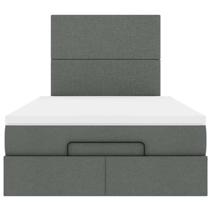 Struttura Letto Pouf con Materasso 120x200 cm in Tessuto - homemem39