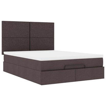 Struttura Letto Pouf con Materasso 140x190 cm in Tessuto | homemem39