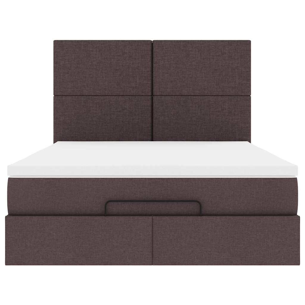 Struttura Letto Pouf con Materasso 140x190 cm in Tessuto | homemem39