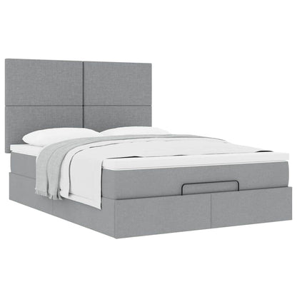 Struttura Letto Pouf con Materasso 140x200 cm in Tessuto | homemem39