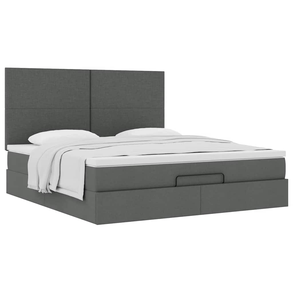 Struttura Letto Pouf con Materasso 160x200 cm in Tessuto | homemem39