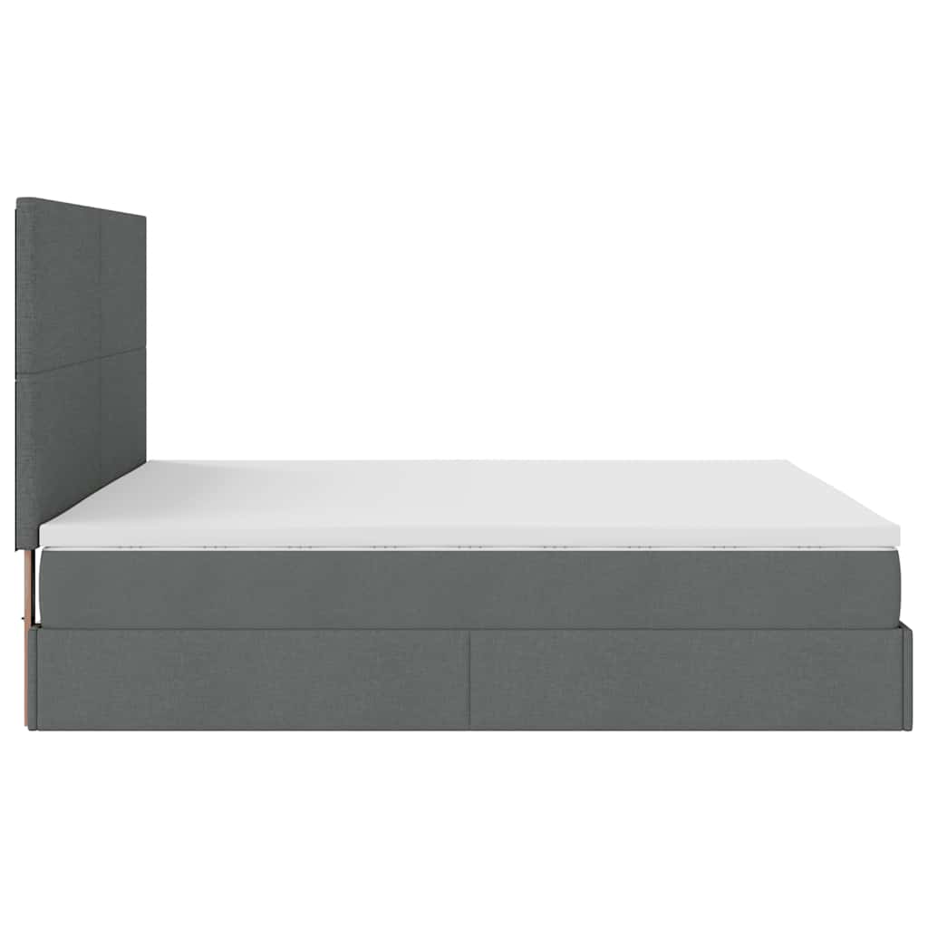 Struttura Letto Pouf con Materasso 160x200 cm in Tessuto | homemem39