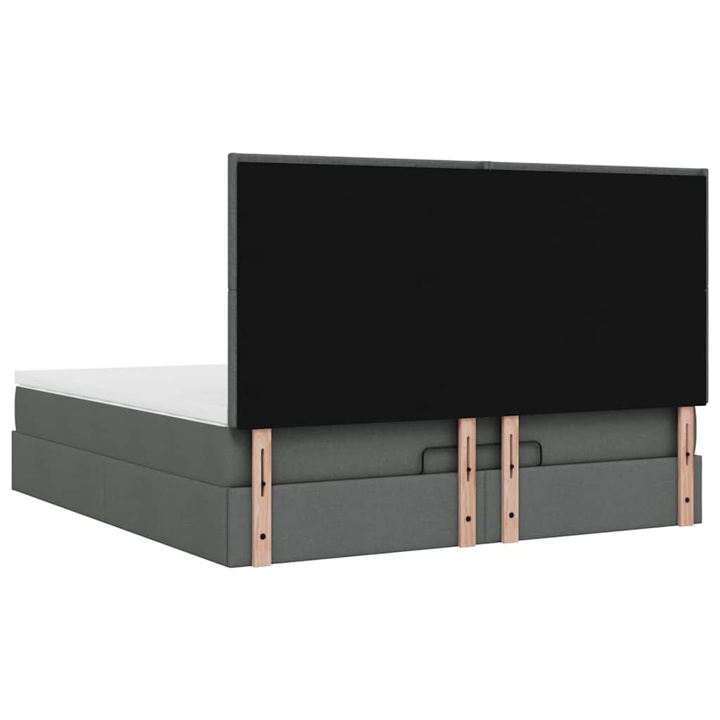 Struttura Letto Pouf con Materasso 160x200 cm in Tessuto