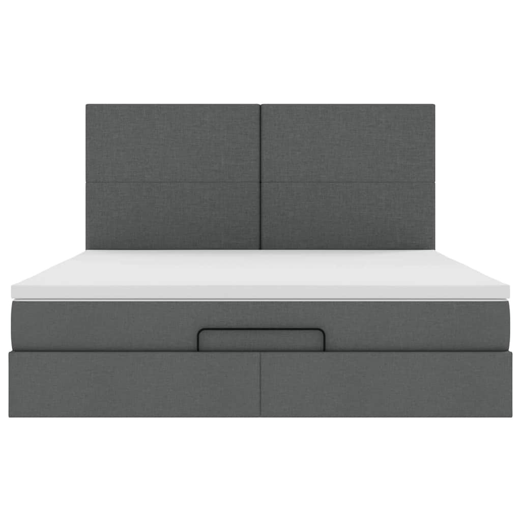 Struttura Letto Pouf con Materasso 180x200 cm in Tessuto