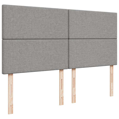 Struttura Letto Pouf con Materassi 200x200 cm in Tessuto | homemem39