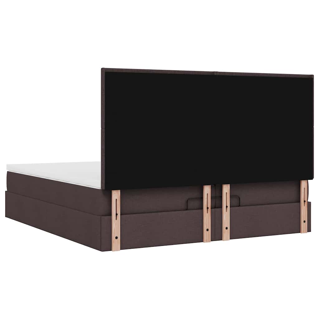 Struttura Letto Pouf con Materassi 200x200 cm in Tessuto | homemem39