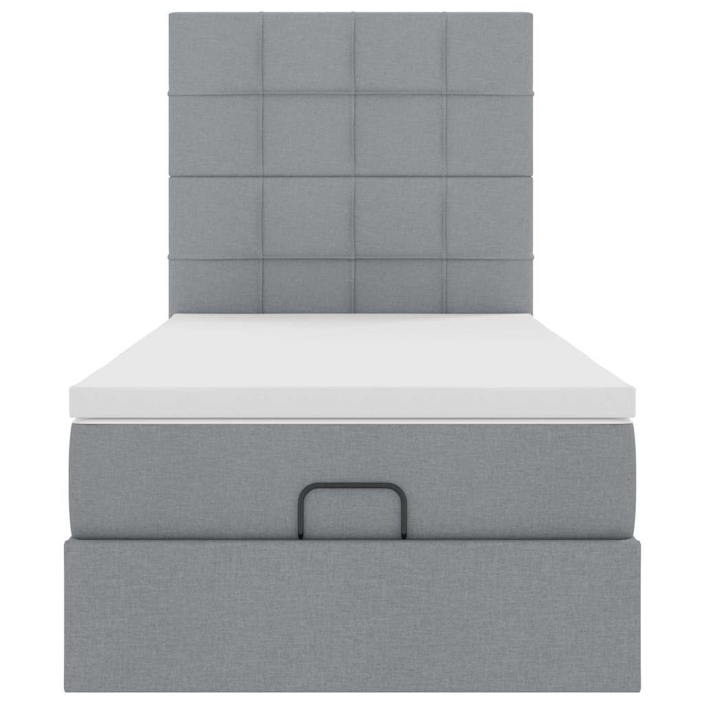 Struttura Letto Pouf con Materasso 80x200 cm in Tessuto