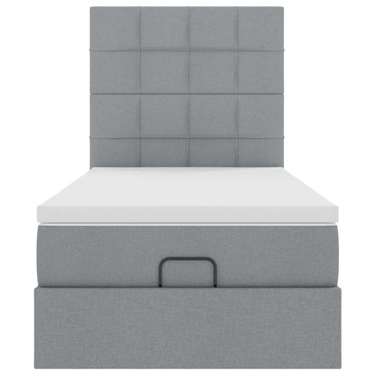 Struttura Letto Pouf con Materasso 90x190 cm in Tessuto