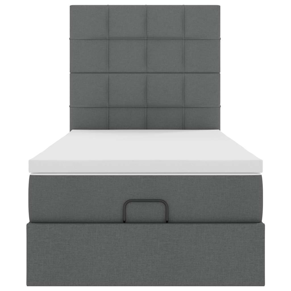 Struttura Letto Pouf con Materasso 100x200 cm in Tessuto