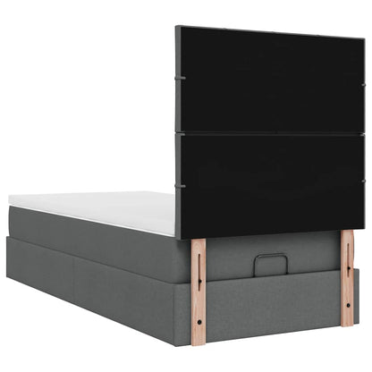 Struttura Letto Pouf con Materasso 100x200 cm in Tessuto