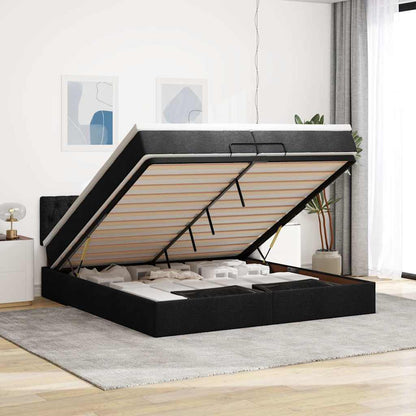 Struttura Letto Pouf con Materasso 80x200 cm in Tessuto