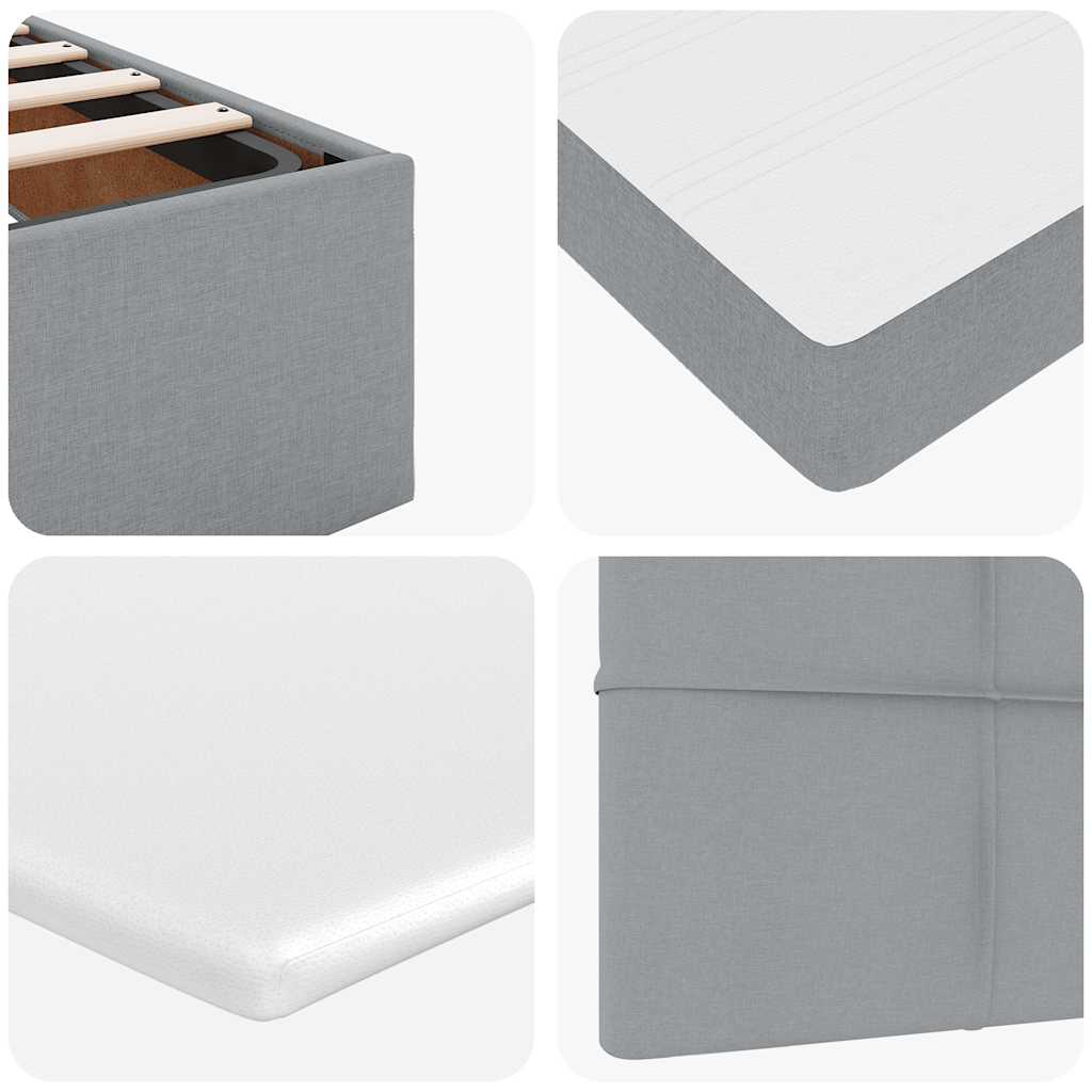 Struttura Letto Pouf con Materasso 120x200 cm in Tessuto