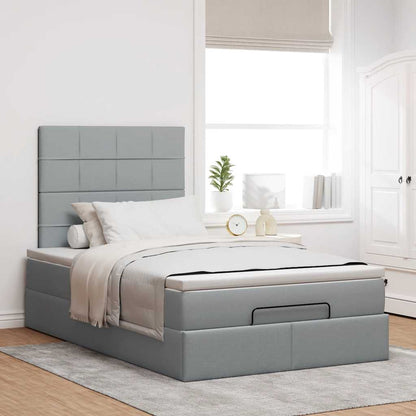 Struttura Letto Pouf con Materasso 120x200 cm in Tessuto