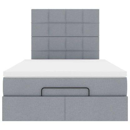 Struttura Letto Pouf con Materasso 120x200 cm in Tessuto - homemem39