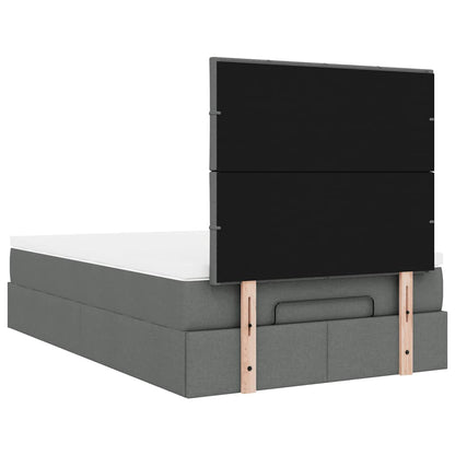 Struttura Letto Pouf con Materasso 120x200 cm in Tessuto - homemem39