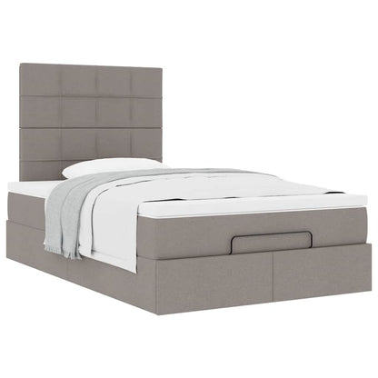 Struttura Letto Pouf con Materasso Tortora 120x200cm in Tessuto | homemem39