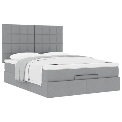 Struttura Letto Pouf con Materasso 140x190 cm in Tessuto | homemem39