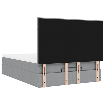 Struttura Letto Pouf con Materasso 140x190 cm in Tessuto | homemem39