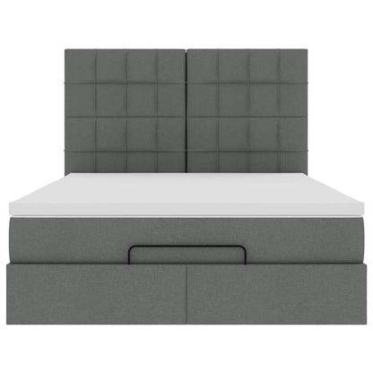 Struttura Letto Pouf con Materasso 140x190 cm in Tessuto | homemem39
