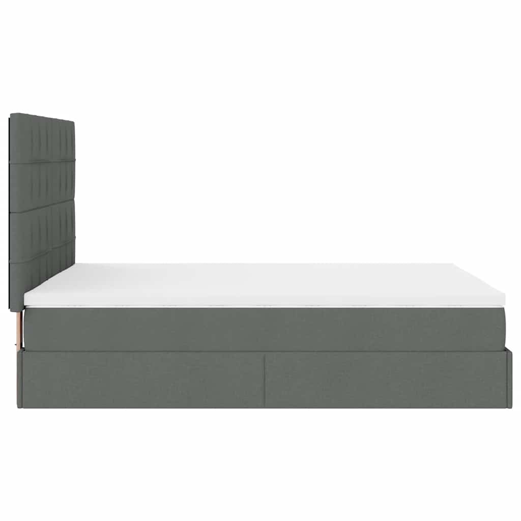 Struttura Letto Pouf con Materasso 140x190 cm in Tessuto | homemem39