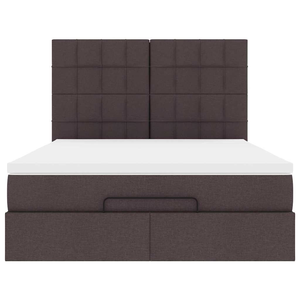 Struttura Letto Pouf con Materasso 140x190 cm in Tessuto | homemem39