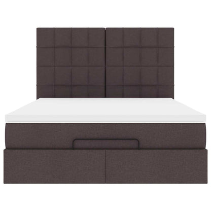 Struttura Letto Pouf con Materasso 140x190 cm in Tessuto | homemem39