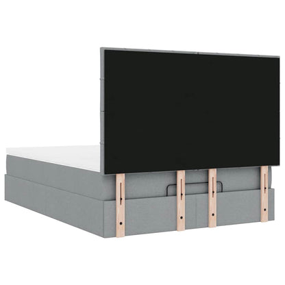 Struttura Letto Pouf con Materasso 140x200 cm in Tessuto | homemem39
