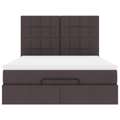 Struttura Letto Pouf con Materasso 140x200 cm in Tessuto - homemem39