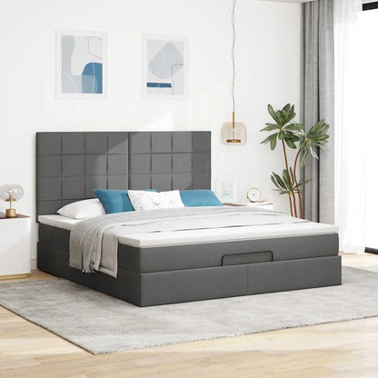 Struttura Letto Pouf con Materasso 160x200 cm in Tessuto | homemem39