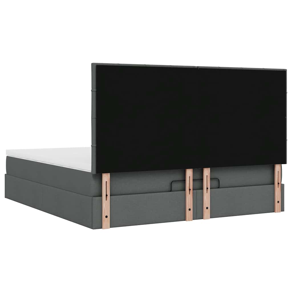 Struttura Letto Pouf con Materasso 160x200 cm in Tessuto | homemem39