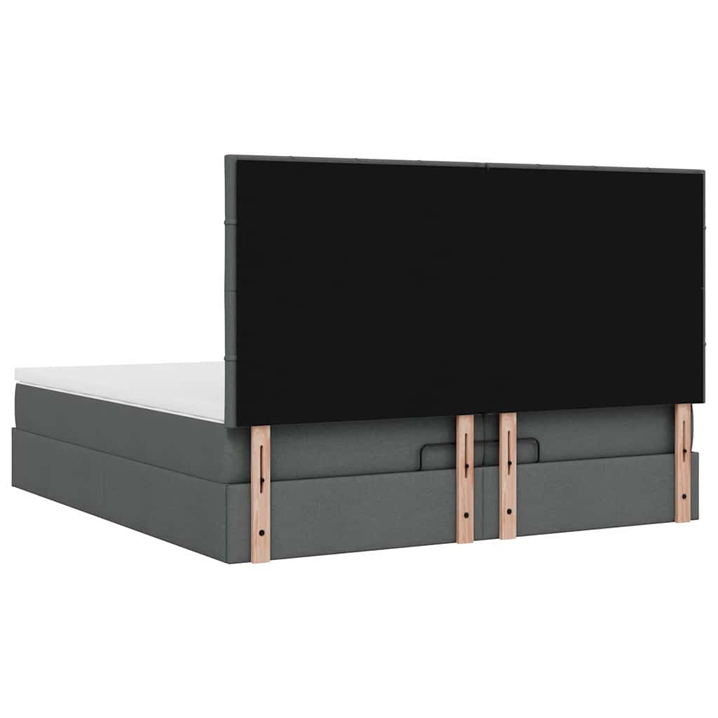 Struttura Letto Pouf con Materassi 200x200 cm in Tessuto | homemem39