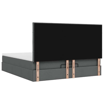 Struttura Letto Pouf con Materassi 200x200 cm in Tessuto | homemem39