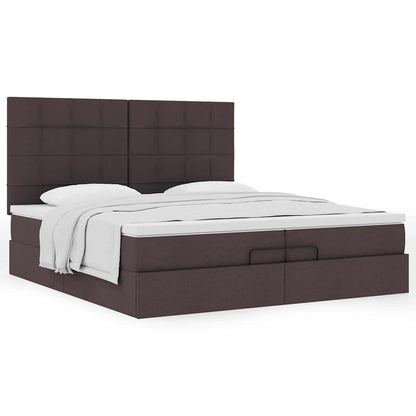 Struttura Letto Pouf con Materassi 200x200 cm in Tessuto | homemem39