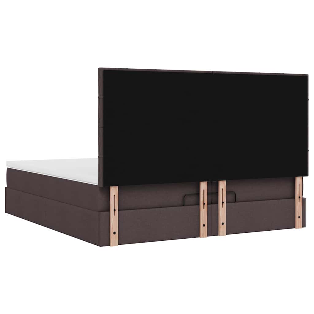 Struttura Letto Pouf con Materassi 200x200 cm in Tessuto | homemem39