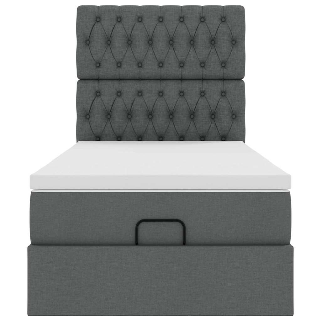 Struttura Letto Pouf con Materasso 180x200 cm in Tessuto