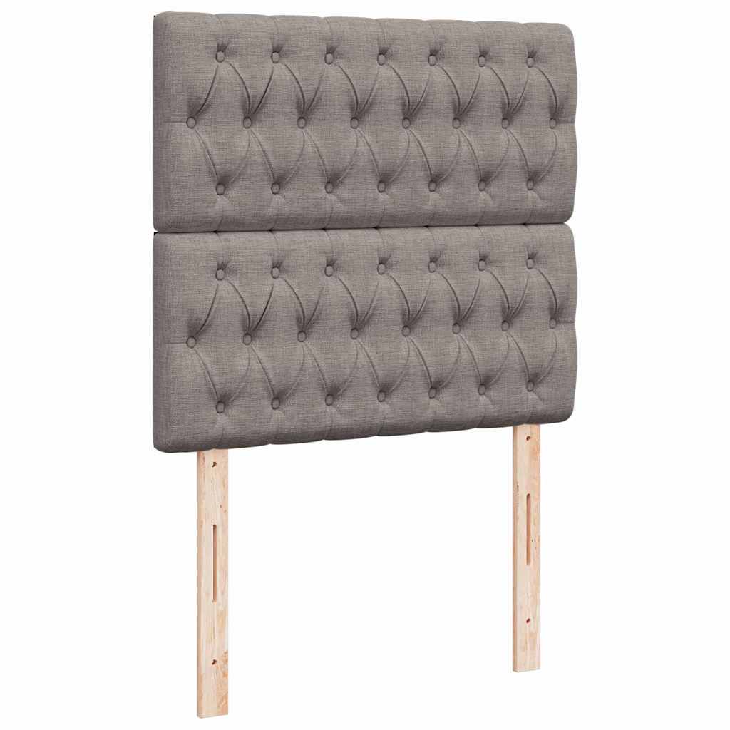 Struttura Letto Pouf con Materasso Tortora 80x200 cm in Tessuto