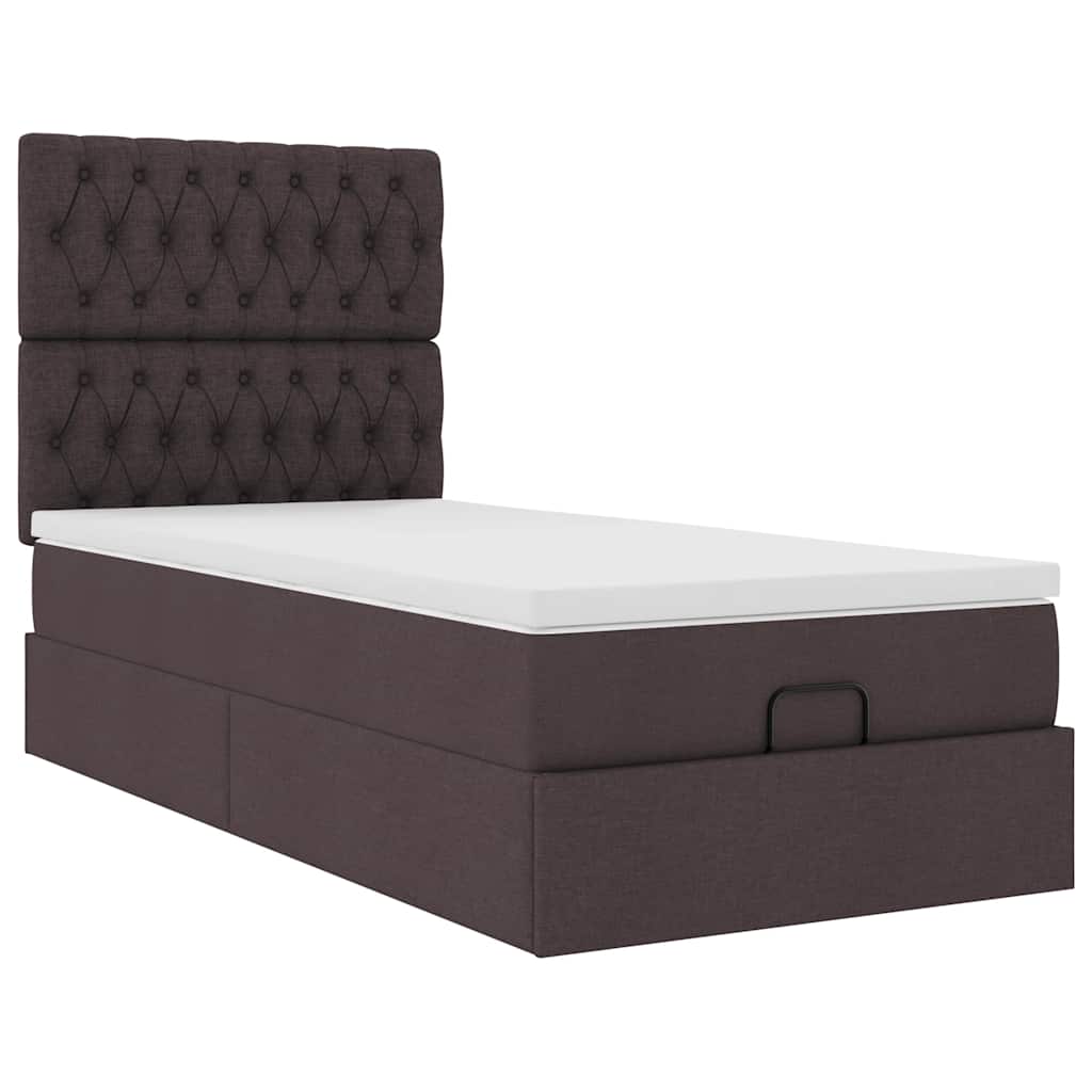 Struttura Letto Pouf con Materasso 90x190 cm in Tessuto | homemem39