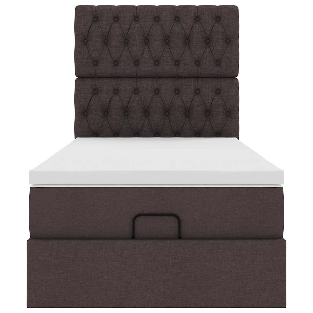 Struttura Letto Pouf con Materasso 90x190 cm in Tessuto | homemem39