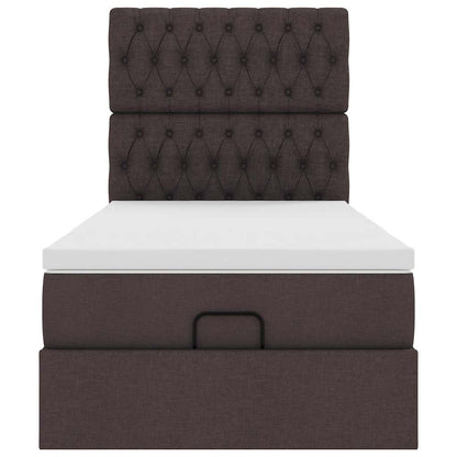 Struttura Letto Pouf con Materasso 90x190 cm in Tessuto | homemem39