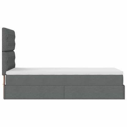 Struttura Letto Pouf con Materasso 100x200 cm in Tessuto
