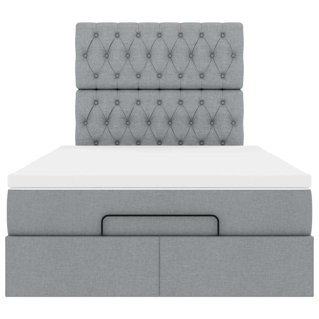 Struttura Letto Pouf con Materasso 120x190 cm in Tessuto