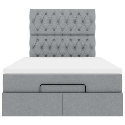 Struttura Letto Pouf con Materasso 120x190 cm in Tessuto