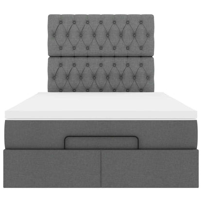 Struttura Letto Pouf con Materasso 120x200 cm in Tessuto - homemem39